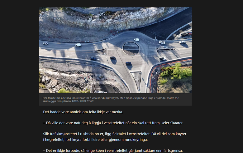 Kva felt brukar du i denne rundkøyringa? Sjå kva ekspertane seier